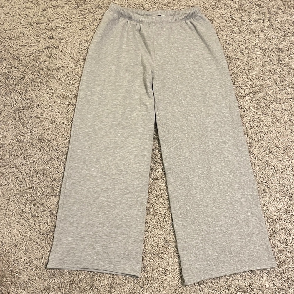 Gray Wide Leg Sweatpants Women